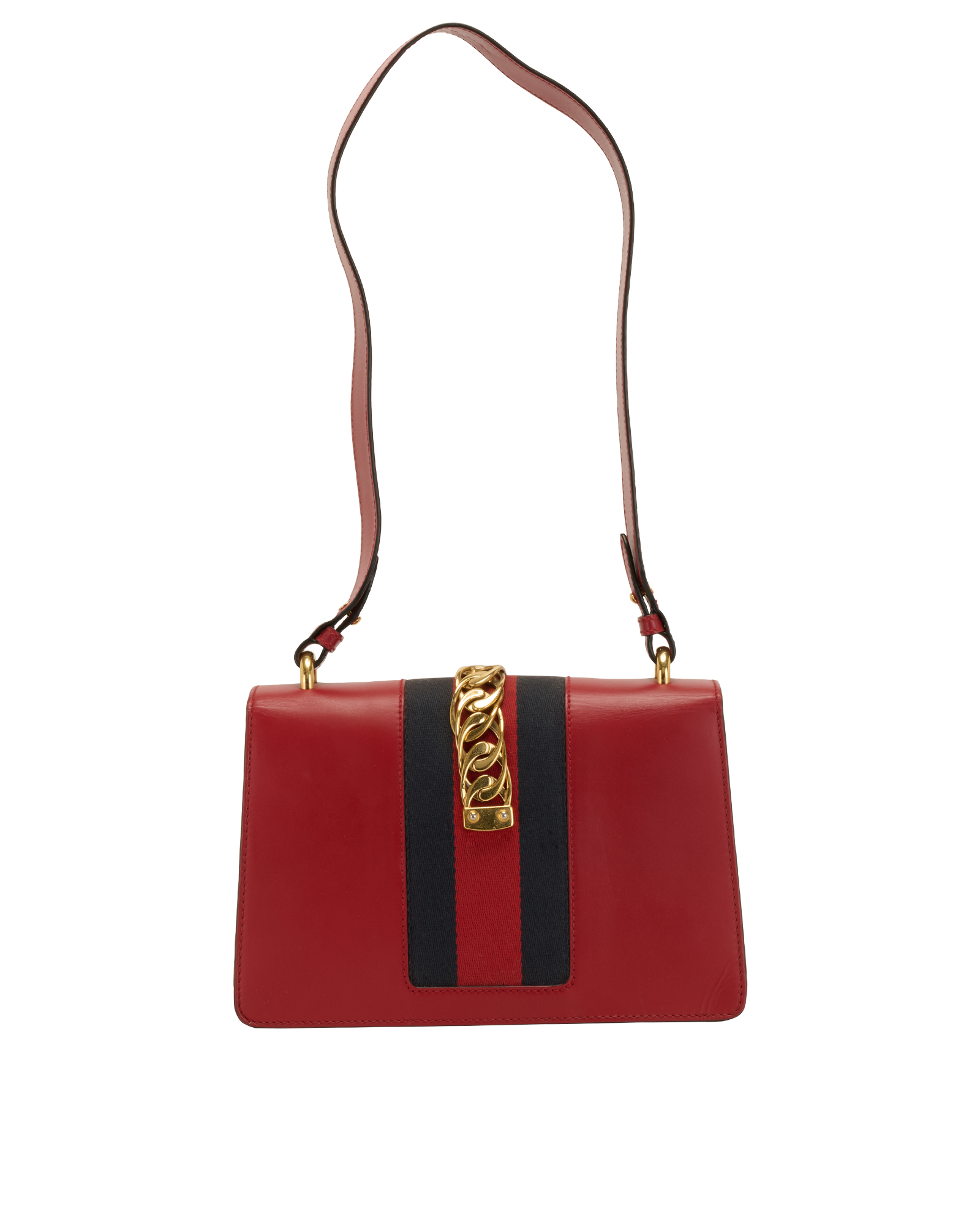 Small Sylvie, &pound;750, Handbags, Red, Leather, Back view